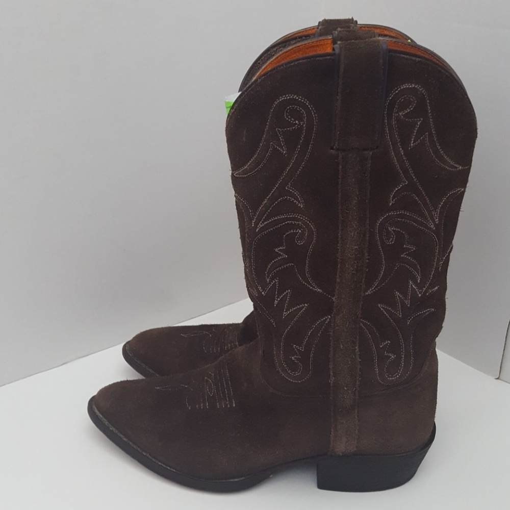 🛑SOLD🛑Frye brown suede western cowboy boots 8 - Picture 2 of 8